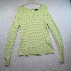American Eagle Outfitter Womens Size L Lime Green Knit Crewneck Sweater Pullover